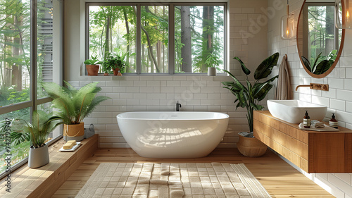 Step into serenity  light-toned bathroom offers a relaxing atmosphere