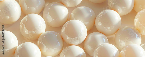 Ivory plastic balls selected for a ball pit.