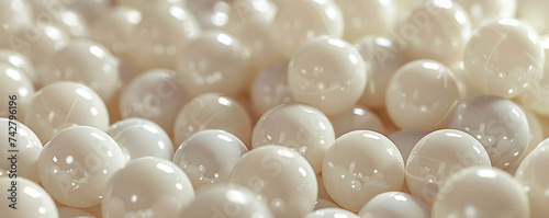 Ivory plastic balls selected for a ball pit.