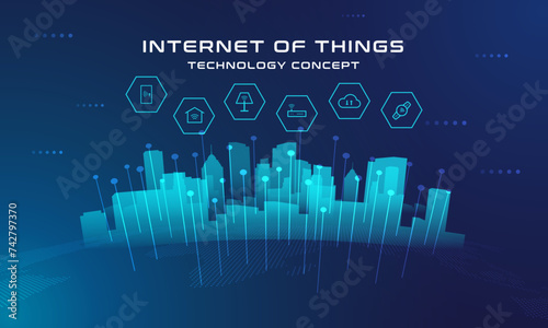 futuristic technology abstract background. Abstract futuristic curve digital line design.Modern futuristic design.iot internet of things technology concept.Vector illustration.