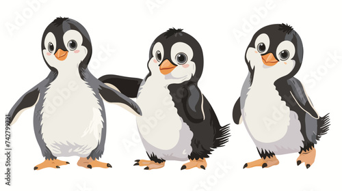 Cute Penguin cartoon vector illustration isolated
