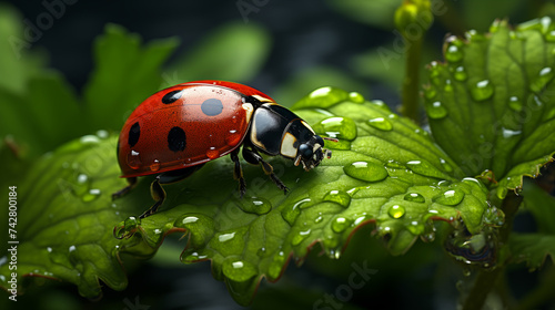 Ladybird on a leaf