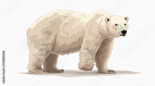 Cute Polar Bear cartoon vector illustration isolated photo