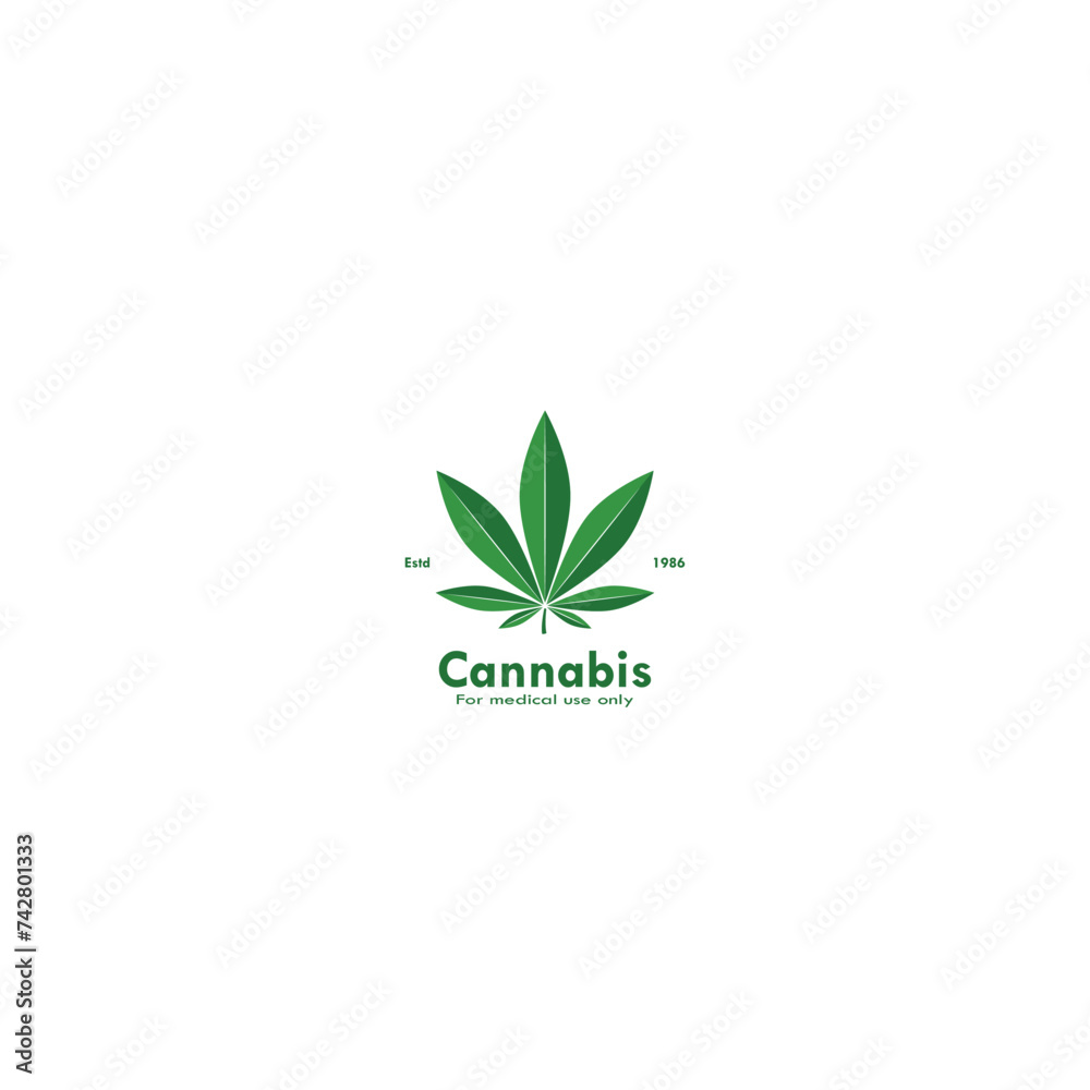 Cannabis logo design vector graphics Cannabis logo design vector graphics