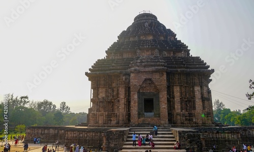 Obraz na plátne a beautiful architecture temple view ,15 feb , Konark Sun Temple , Odisha , Indi