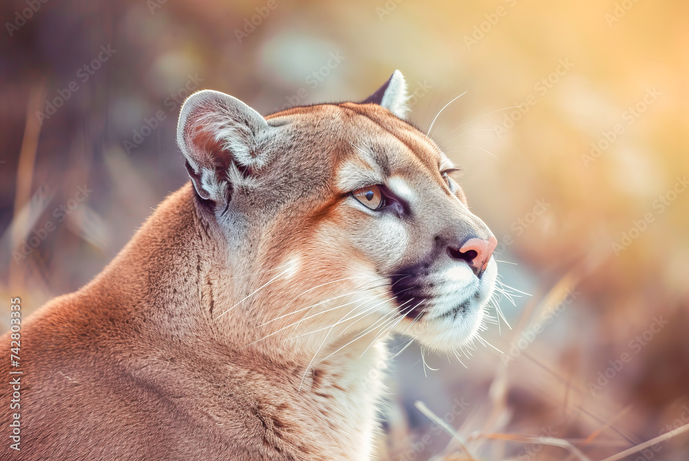 Fototapeta premium Cougar Puma concolor, World Wildlife Day, March 