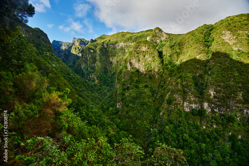 View from Levada do Caldeirão Verde Hike (PR9) On Madeira Island, Portugal, Europe photo