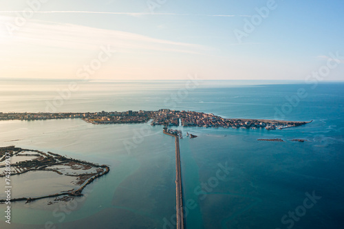 Aerial view of the picturesque Grado village in Friuli Venezia Giulia Region ,Italy