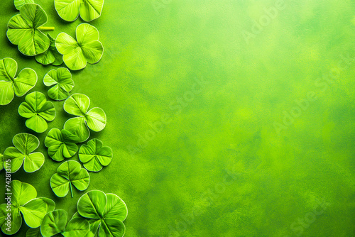 Green Saint Patrick's Day background with space for text 