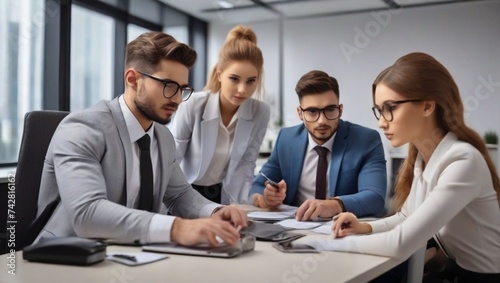 business team working together