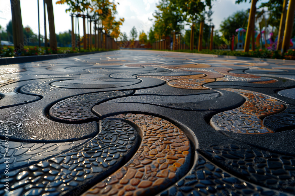 Durable and non-slip pedestrian pavers for public spaces