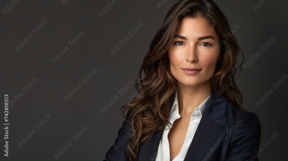 studio photo of a stylish business woman in a business suit. Style, beauty and fashion concept studio photo of a stylish business woman in a business suit. Style, beauty and fashion concept