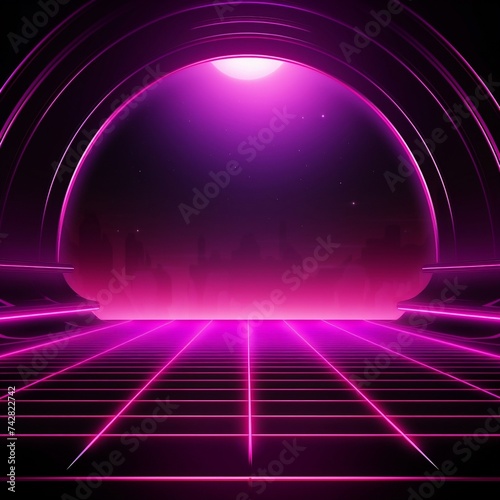  pink and purple fluro background for a powerpoint presentation. The theme should be futuristic and about extra curricular activites, it should be subtle enough that it should allow for text to be inf photo
