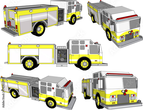 vector sketch design illustration drawing of fire department fast unit service car