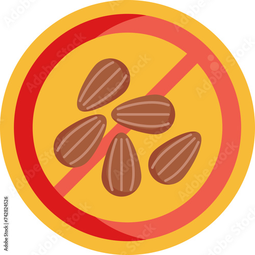Explore this timeless almond allergy icon in vector format. Perfect for use in medical publications, allergy awareness campaigns, and educational materials.