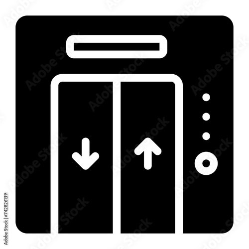elevator glyph icon