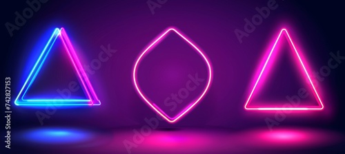 Vibrant neon hexagons pattern on dark background for dynamic graphic design projects