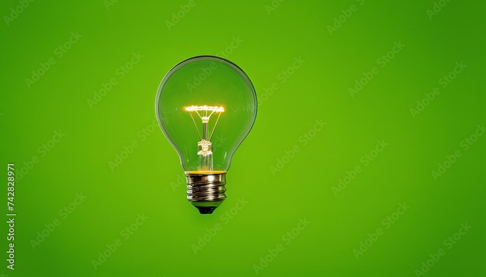 Light bulb with a green world map, on a green background. World Earth Day, environmental protection, renewable energy, does not harm the environment. Earth Hour. Concept of saving the world. - obrazy, fototapety, plakaty 