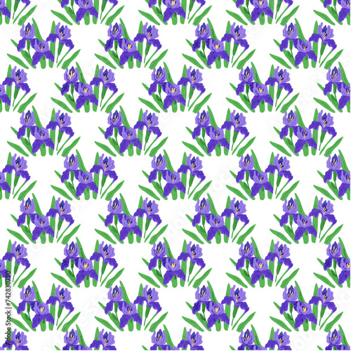 Seamless pattern flowers vector illustration. The botany inspired art piece celebrated intricate details and patterns found in vegetative forms The seamless pattern flowers served as metaphor
