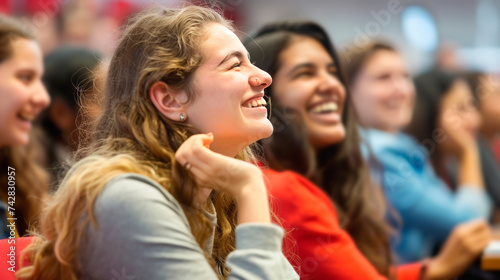 Cheerful University Students Engaged in Learning and Enjoying Campus Life © Farnaces