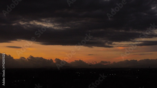 images of bogota areas with beautiful sunset and city traffic