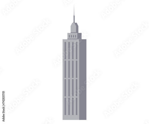 Skyscraper vector illustration. Luxury homes within skyscrapers offer residents modern and luxurious lifestyle The built structure skyscrapers serves as emblem urban development Urban perspectives