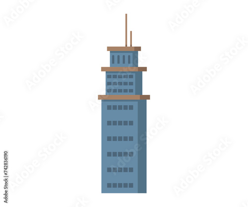 Skyscraper vector illustration. Residential buildings with high facades redefine visual aesthetics city living Skyscraper metaphors inspire architects to innovate and explore new design heights