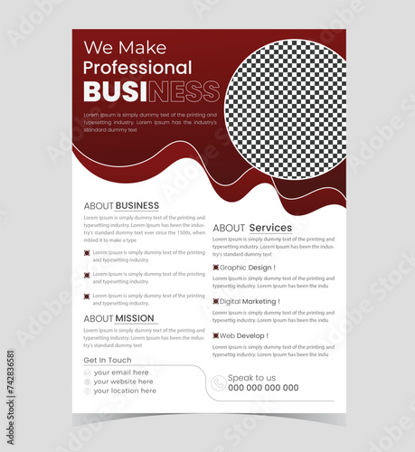 simple business flyer design and template