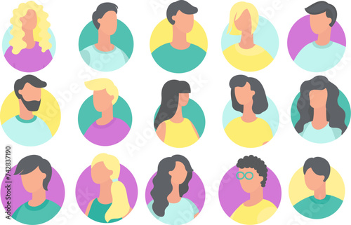 Person icon vector illustration. Social interactions shape persons profile, reflecting their connections and experiences Avatars serve as digital personas, representing persons online presence