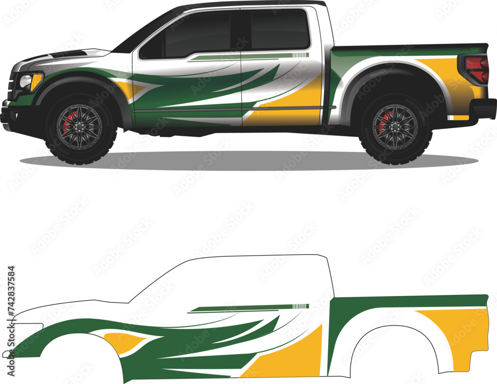 Truck car decal vector ilustration