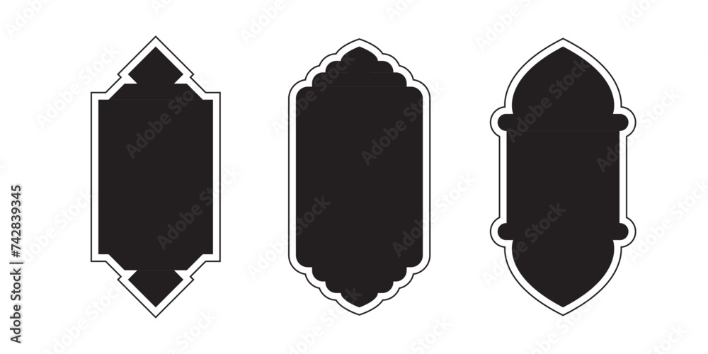 Set of arabic frame shapes, Ramadan mubarak, Islamic shapes, Eid decorations Set of arabic frame shapes, Ramadan mubarak, Islamic shapes, Eid decorations