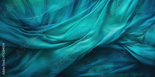 Turquoise material blue color texture surface fabric textile background decoration template