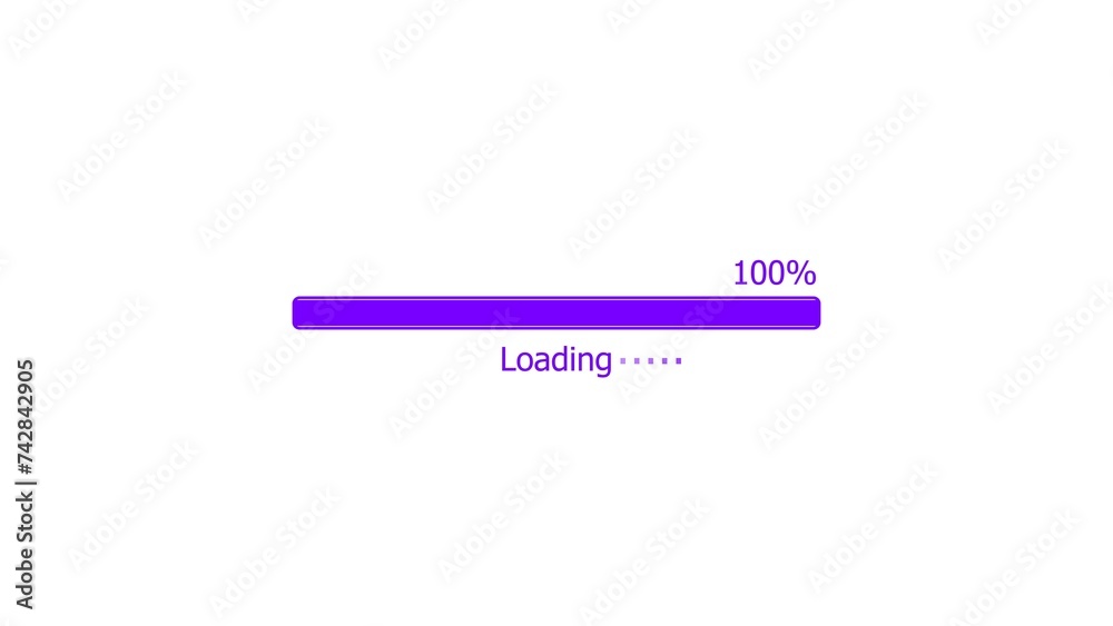 Loading progress Bar. Abstract rectangle purple frame Pixel Preloaded illustration. White background 4k illustration. Loading progress Bar. Abstract rectangle purple frame Pixel Preloaded illustration. White background 4k illustration.