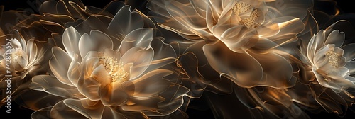 Abstract flower background wallpaper, beautiful poster design, flowers, neon colors, colorful, watercolor, wide screen