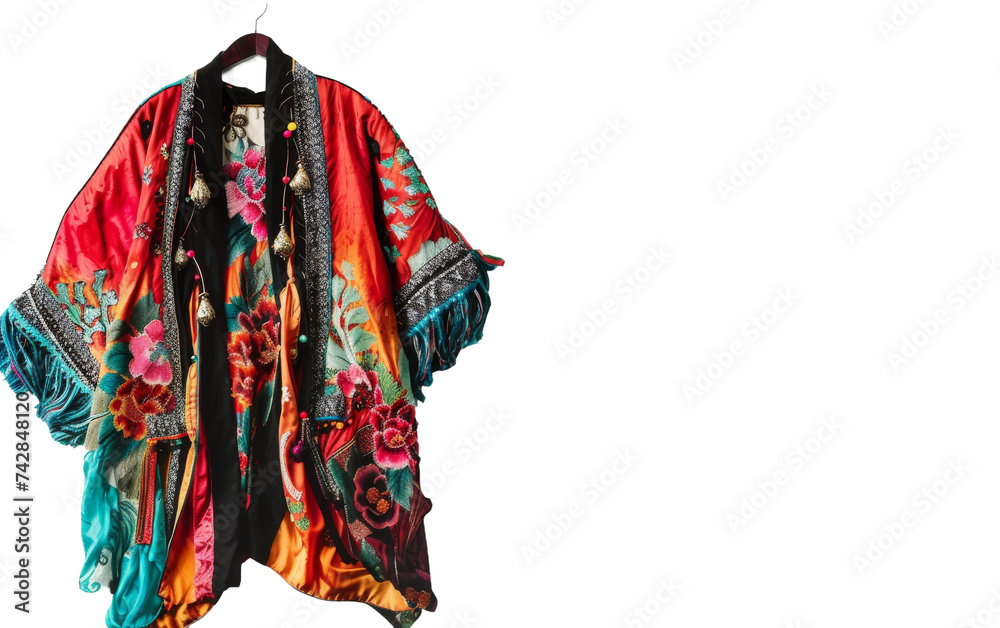 The Kimono Jacket Statement On Transparent Background.