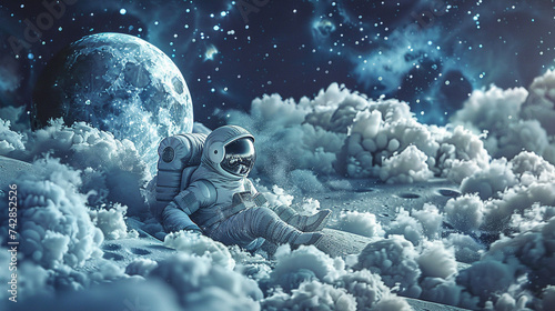 Surreal lunar dreams interpreted in 3D art