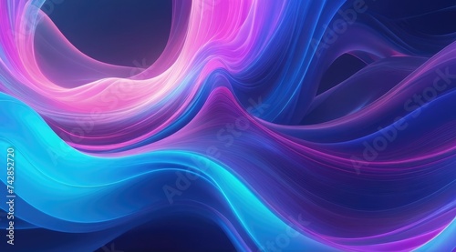 Epic Chromatic Elegance: Experience the Grandeur of Pink and Blue  Abstract Energy in Every Detail