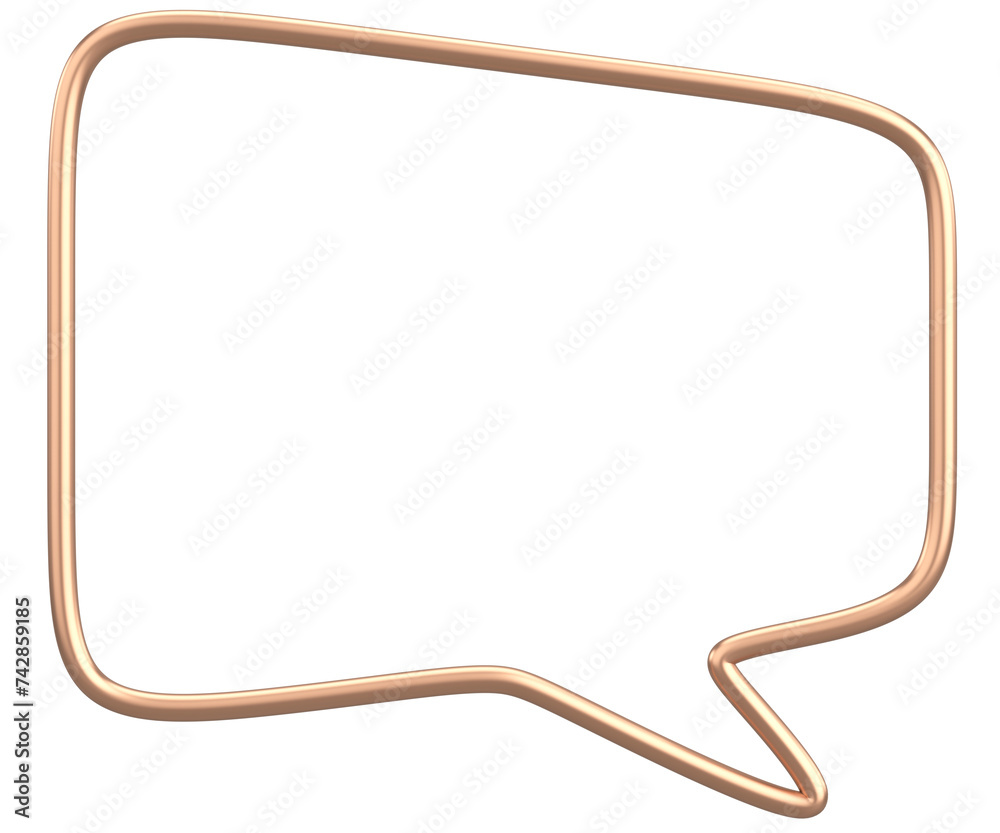 Speech Bubble. Text Box. 3D Illustration. Speech Bubble. Text Box. 3D Illustration.