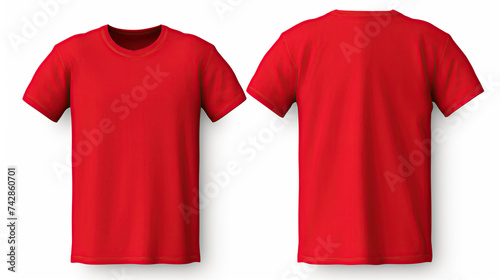 red t shirt isolated white background generative ai