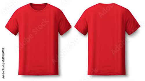 red tshirt mock up generative ai