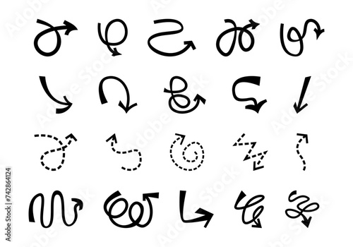 Arrow Scrible Line Element Set