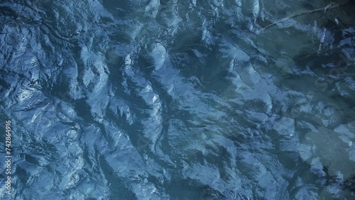 Waves on the surface of the water. Slow motion