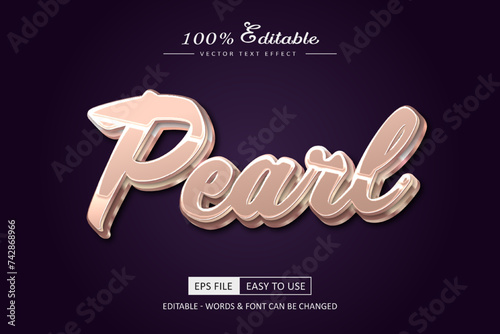 Vector Pearls text effect