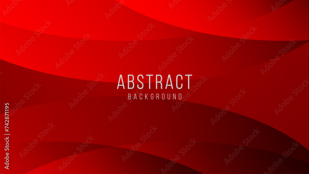 Vibrant red abstract background with dynamic wave pattern and modern ...