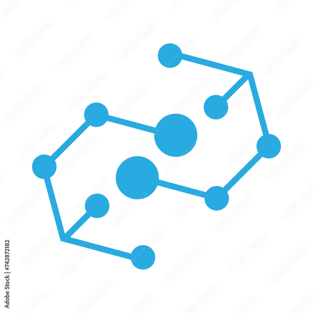 Hexagonal molecule badge Hexagonal molecule badge
