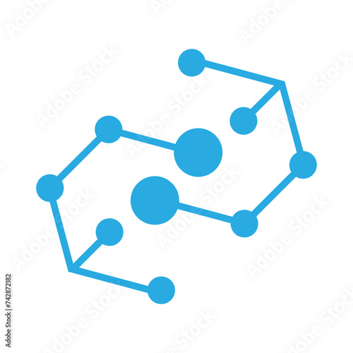 Hexagonal molecule badge