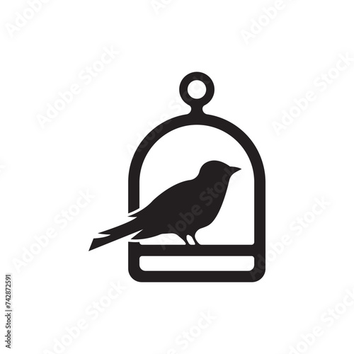 Bird cage symbol logo icon, vector illustration design