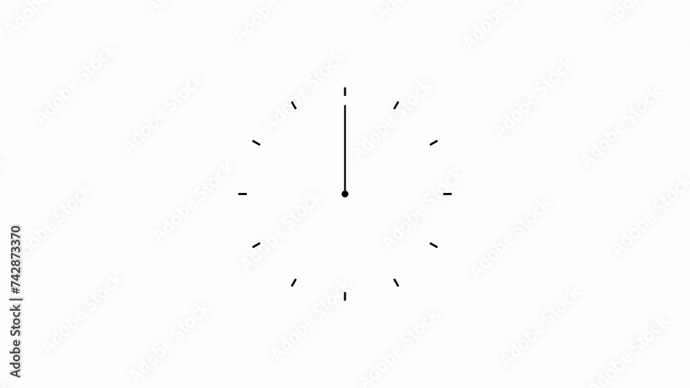 Circle clock icon illustration background 4k . Circle clock icon illustration background 4k .