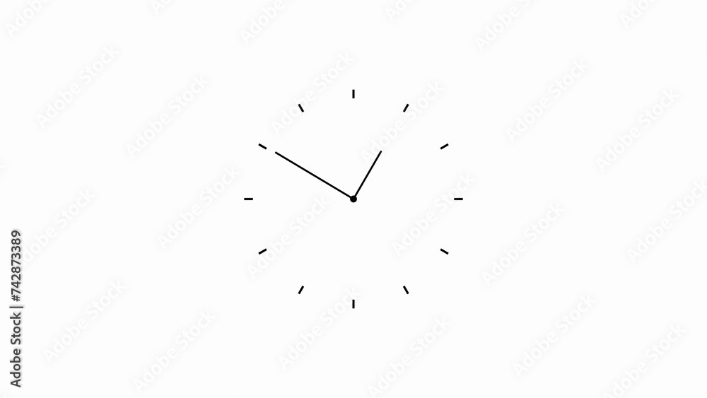 Circle clock icon illustration background 4k . Circle clock icon illustration background 4k .