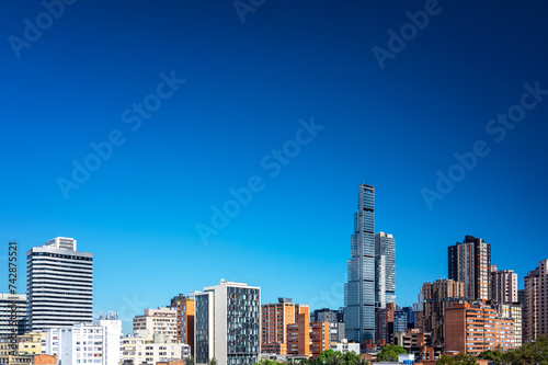 View of downtown Bogota  Colombia skyline